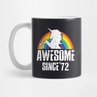 Unicorn Awesome Since 72 Rainbow Love Horse Cute Awesome Mug